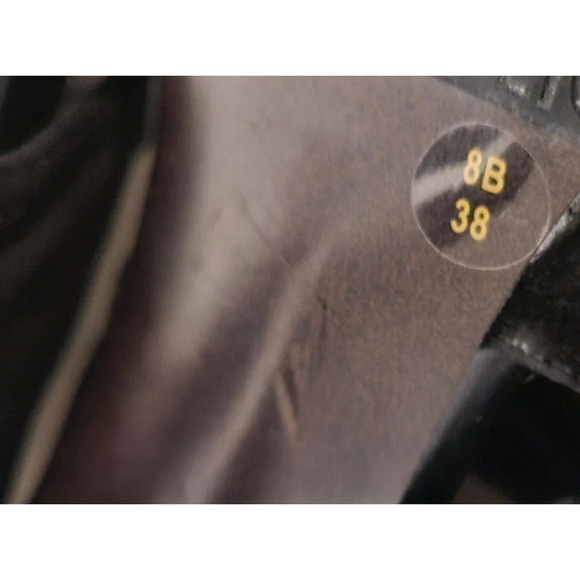 BANANA REPUBLIC BLACK suede PUMPS HEELS SHOES CUT OUT ON SIDE WITH ZIPPER SZ 8 - Picture 10 of 12